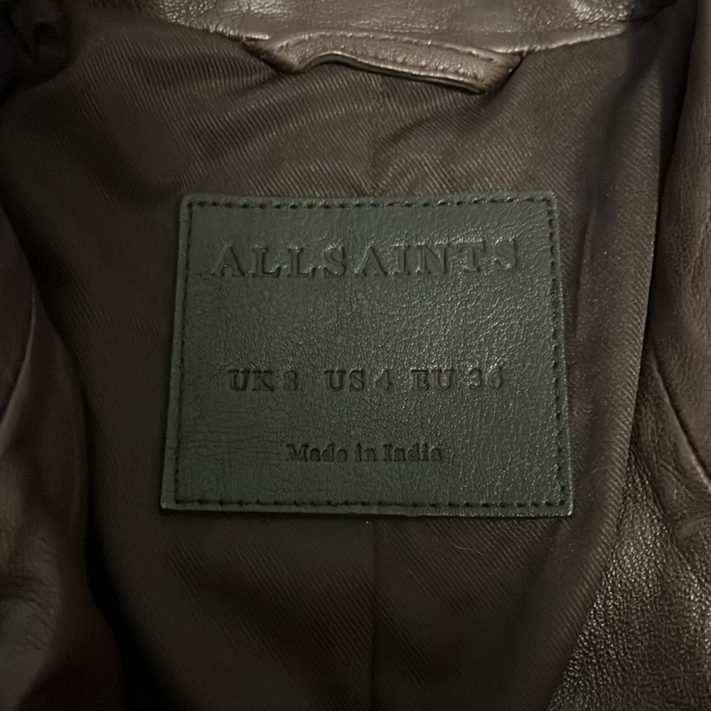 All Saints Leather Jacket - Picture 3 of 3